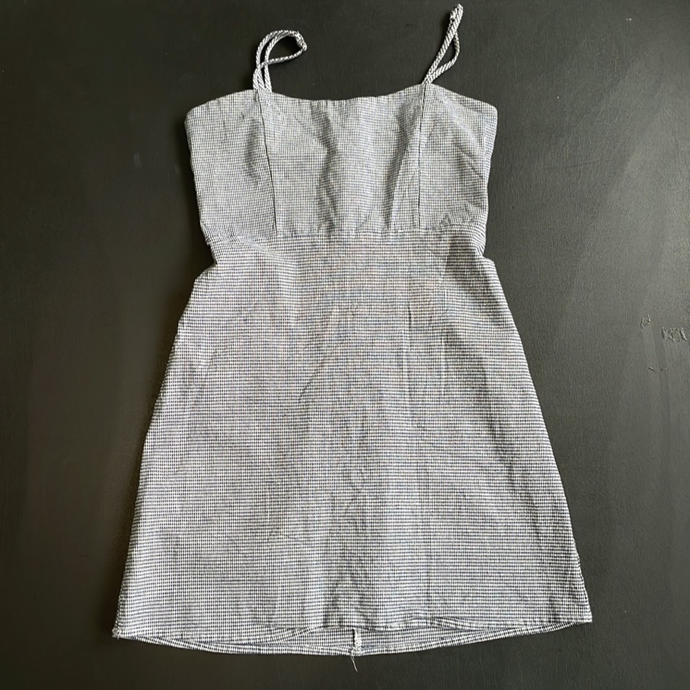 EC Brandy Melville Navy / White Checkered Dress - Size 3